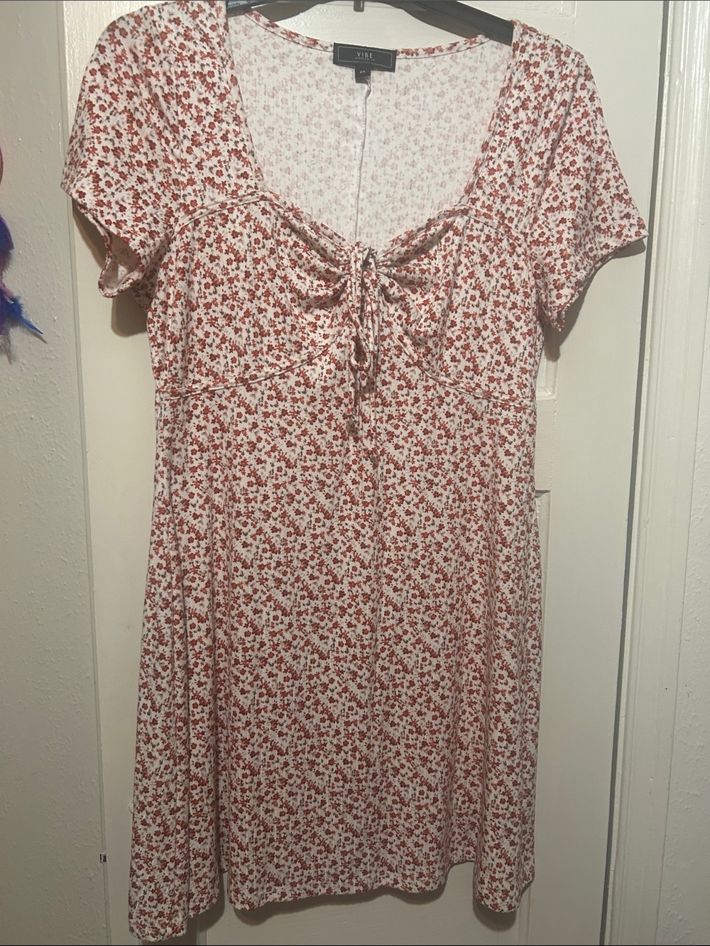 Vero Moda Red Floral Midi Dress
